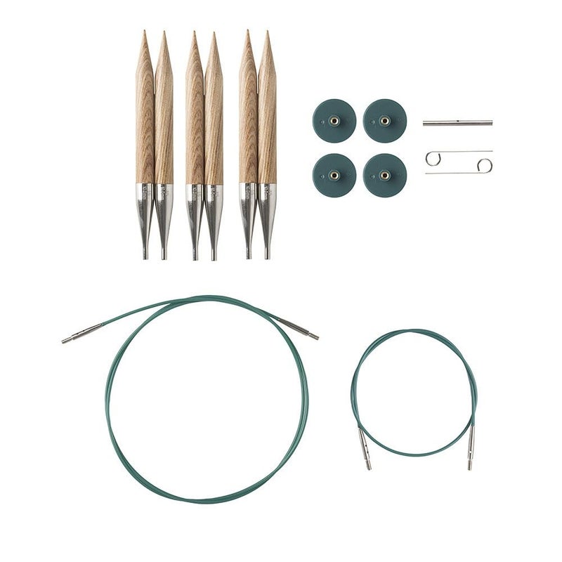 Knit Picks Options Wood Interchangeable Knitting Needle Set: Bulky Edition (Sunstruck)