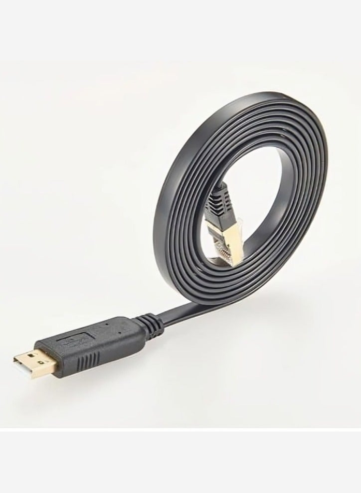 FUJISHKA USB To RJ 45 Controller  CONSOLE  Cable 1.5m For Cisco Router - Image 1