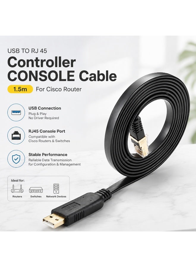 fujishka Fujishka Usb To RJ45 Console Cable 1 5m usba 1.5 M Z8101E5FF1D83F1586708Z