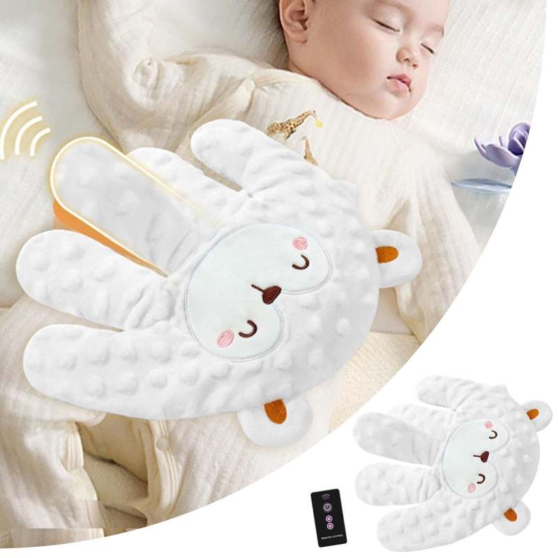 Baby Soothing Palm Print Pillowcase for Toddlers: 14 x 19 Inch Soft Bean Cotton Blend Envelope Closure Baby Pillow Cover, Calming Bedtime Bedding for Infant Sleep Routine, Machine Washable Lightweight - Image 2