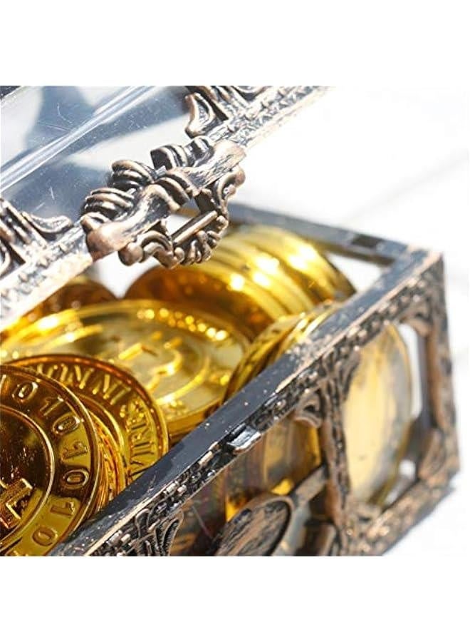 Mini Clear Pirate Treasure Chest for Jewelry, Crystal Storage Organizer Mini Case, Clear Plastic Pirate Treasure Box, Crystal Jewelry Box - Image 5