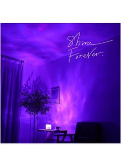 Generic Square Water Ripple Atmosphere Light Night Light Flame Aurora Dynamic Desk Lamp Wooden Base 16 Colors  - Image 3