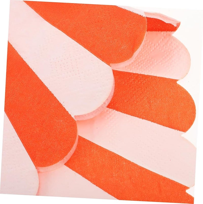 16 قطعة مناديل ورقية مخططة بحواف متموجة ناعمة وماصة لأحداث عيد الميلاد والتخرج والكوكتيل - Image 4