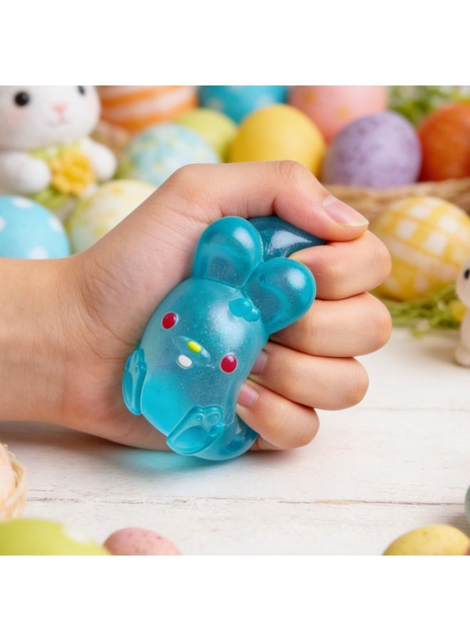 نيدوه لعبة NeeDoh Jelly Hops الأرنب المضغوطة المعطرة - أداة إحساس لتخفيف التوتر للرضع، لعبة ضغط حسية للمضغ للكبار والأطفال، مضاد للقلق لتركيز اضطراب فرط الحركة ونقص الانتباه، لعبة مكتب للتركيز (باللون الأزرق) - Image 3