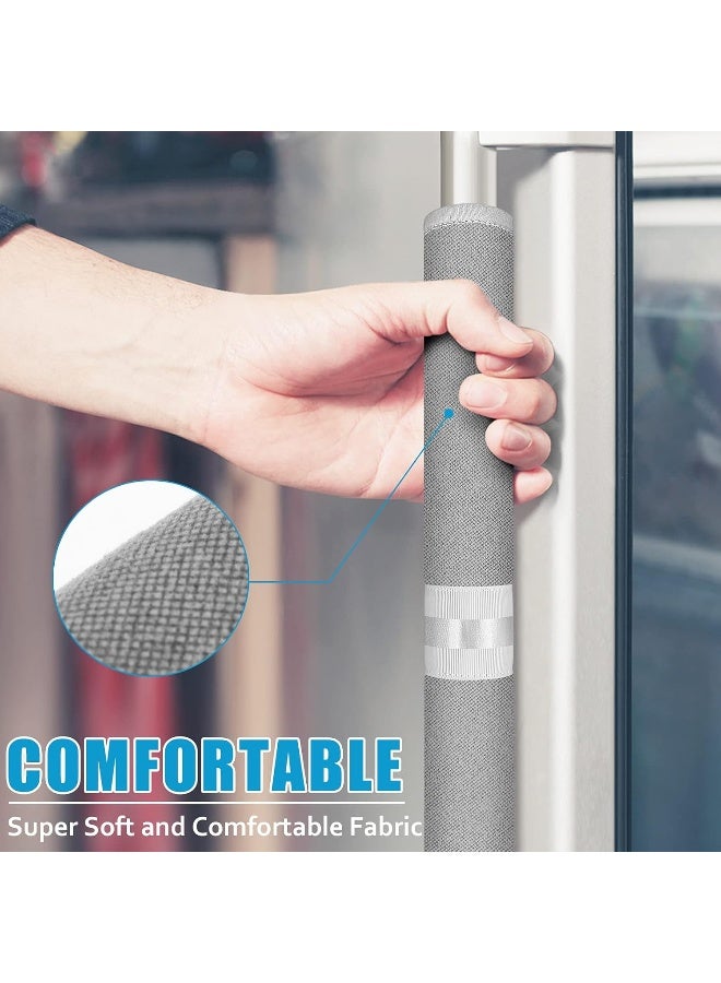 ELCOOR Refrigerator Door Handle Covers, Set of 6, Keep Your Kitchen Appliance Clean from Food Stains, Smudges, Drips, Oil, Washable and Form-Fitting, Protector for Fridge, Ovens, Dishwashers(Grey) - Image 4