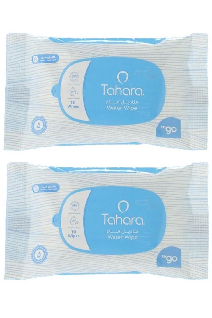 طهارة قطعتين من مناديل ماء 10x2 منديل