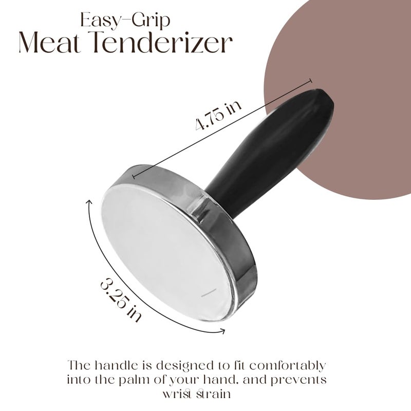 Bellemain Meat Pounder Flattener, Easy-Grip Meat Tenderizer, Stainless Steel Meat Mallet for Cooking, Meat Hammer, Chicken Tenderizer, Meat Smasher Utensil, Kitchen Mallet, Meat Masher Tool - Image 3