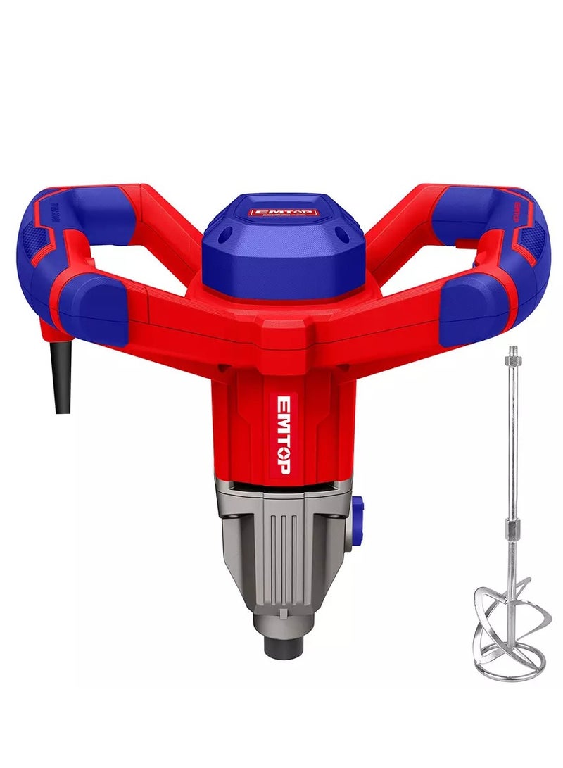 EMTOP EMTOP Professional Paint Mixer 1400W - Powerful performance for perfect mix preparation - For mixing paint, plaster, and cement - Image 1