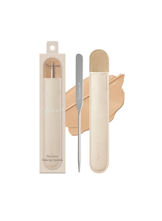 Piccasso Brush Korean Foundation Spatula – Professional Stainless Steel Makeup Tool for Thin, Seamless Foundation & Cream Blending – K-Beauty Artist's Precision - Image 1