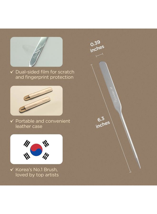 Piccasso Brush Korean Foundation Spatula – Professional Stainless Steel Makeup Tool for Thin, Seamless Foundation & Cream Blending – K-Beauty Artist's Precision - Image 3