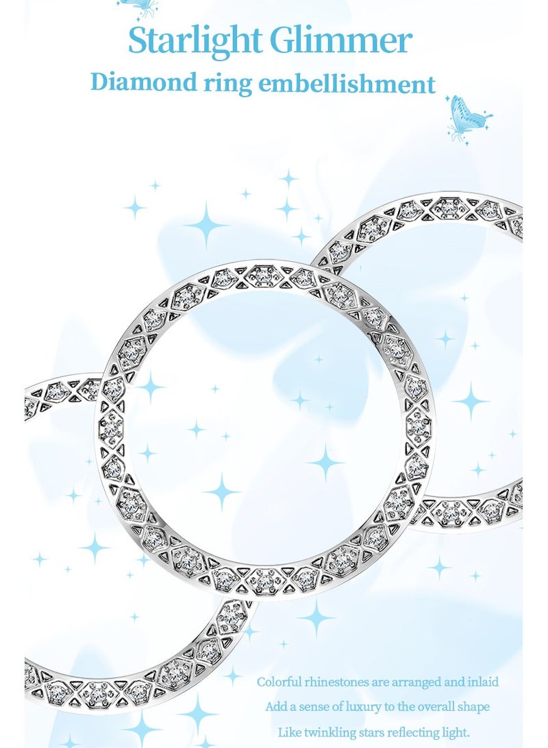 ABORNI Dreamy Luxury Women's Stainless Steel Watch, Luminous Waterproof Calendar, Mineral Reinforced Glass Mirror, Diamond-Studded Butterfly Dial, Fashionable and Versatile - Image 4