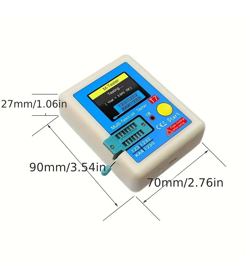 New LCR T7 Transistor Tester Tft Diode Capacitance Meter Esr Meter Npn Pnp Mosfet Ir Multifunctional Multimeter - Image 2