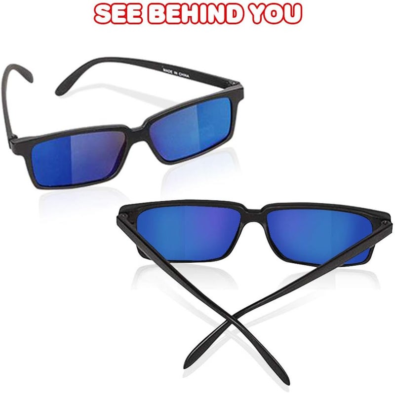 Art Creativity Spy Glasses for Kids (Set of 3) See Behind You Sunglasses with Rear View Mirrors - Fun Party Favors, Detective Gadgets, Secret Agent Costume Props, Gift Idea for Boys and Girls Blue - Image 3