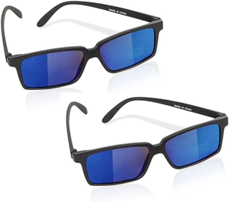 Art Creativity Spy Glasses for Kids (Set of 3) See Behind You Sunglasses with Rear View Mirrors - Fun Party Favors, Detective Gadgets, Secret Agent Costume Props, Gift Idea for Boys and Girls Blue - Image 1