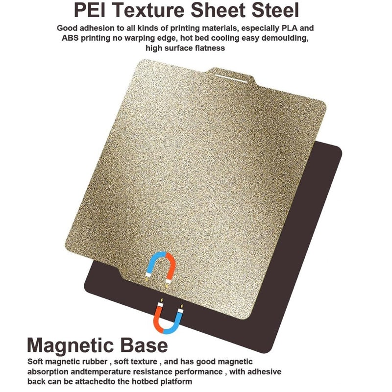 لوحة بناء طابعة ثلاثية الأبعاد ثقيلة الوزن 257 × 257 مم من الفولاذ الزنبركي المرن مع لوحة مغناطيسية - Image 4