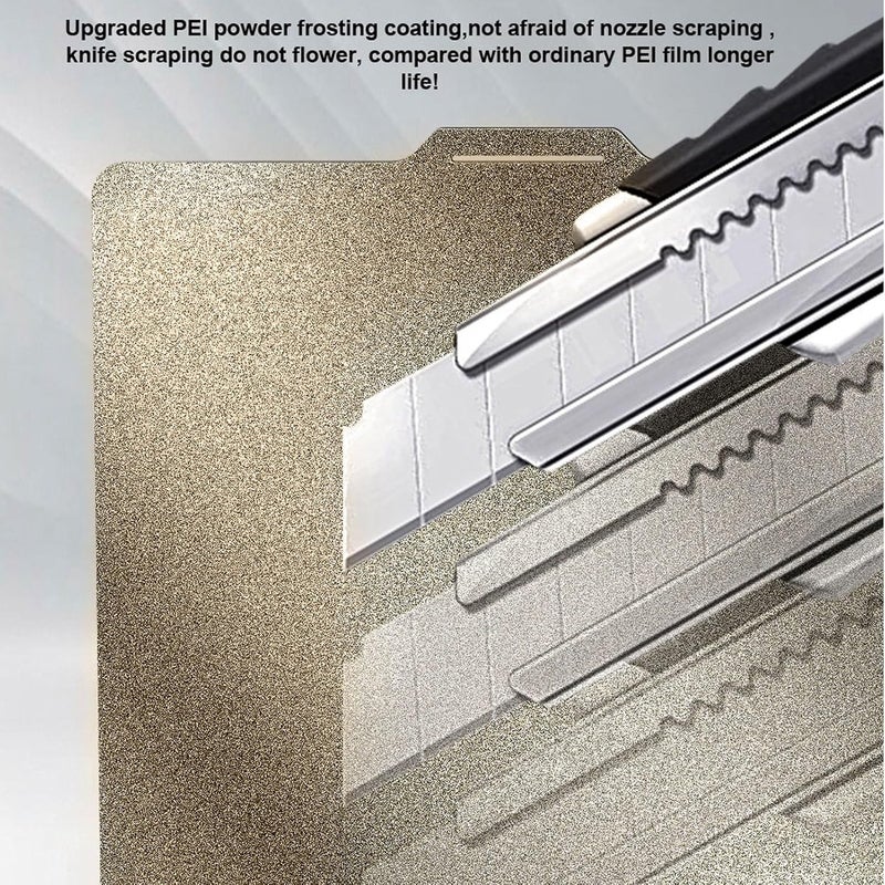 لوحة بناء طابعة ثلاثية الأبعاد ثقيلة الوزن 257 × 257 مم من الفولاذ الزنبركي المرن مع لوحة مغناطيسية - Image 5