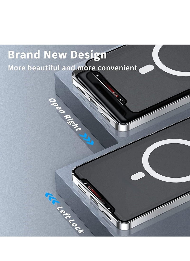 Galaxy Note 10 Plus case for Compatible with Mag-safe Magnetic Adsorption Metal Bumper Back Translucent Matte PC Cover for Galaxy Note 10 Plus - Image 2