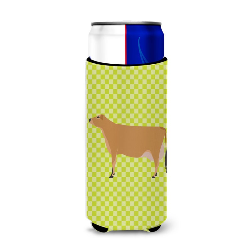 Caroline's Treasures ""Caroline's Treasures Jersey Cow Green Decorative Can Hugger  Slim  Multicolor""