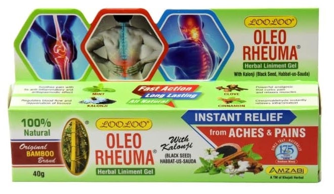 CHALING Rheuma Herbal Liniment Gel - Pack 1 (40gm) | Non Sticky - Non Greasy Formula | Massage Gel | Pain Relief | Enriched With Kalonji, clove Cinnamon, Mint - Image 2