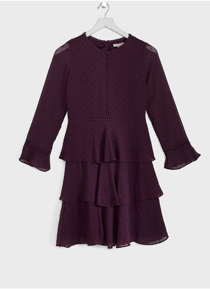 FG4 London - Kids Bella La Vie Dobby Dress - Image 1