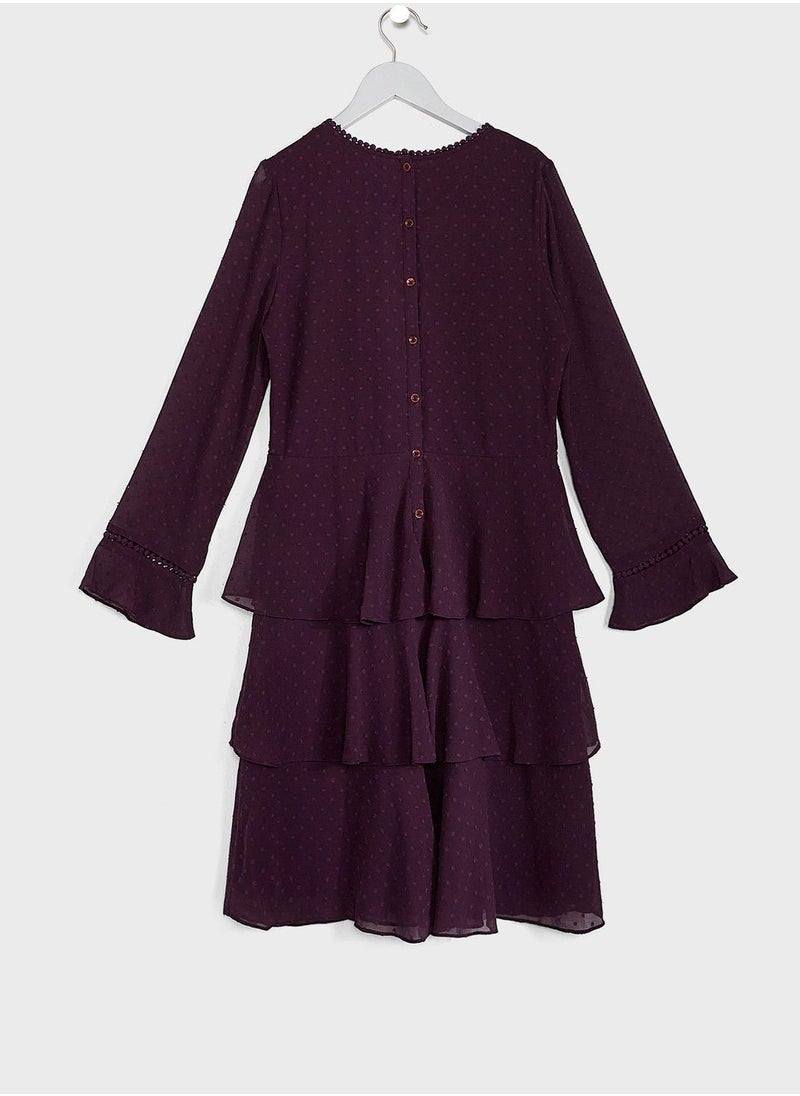 FG4 London - Kids Bella La Vie Dobby Dress - Image 1