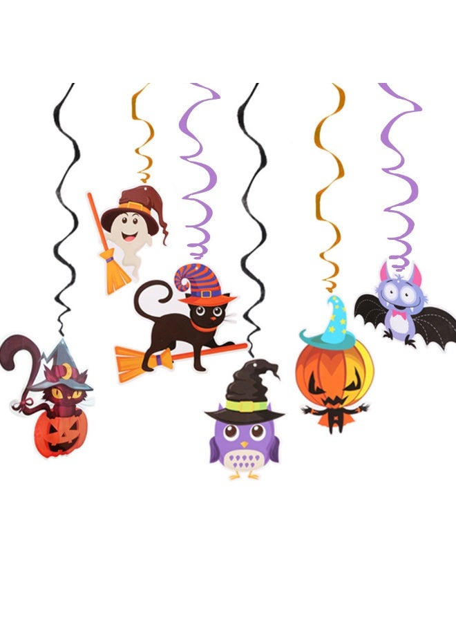 NIBEMINENT Halloween Spiral Hanging Decorations - Cute Cartoon Ornaments