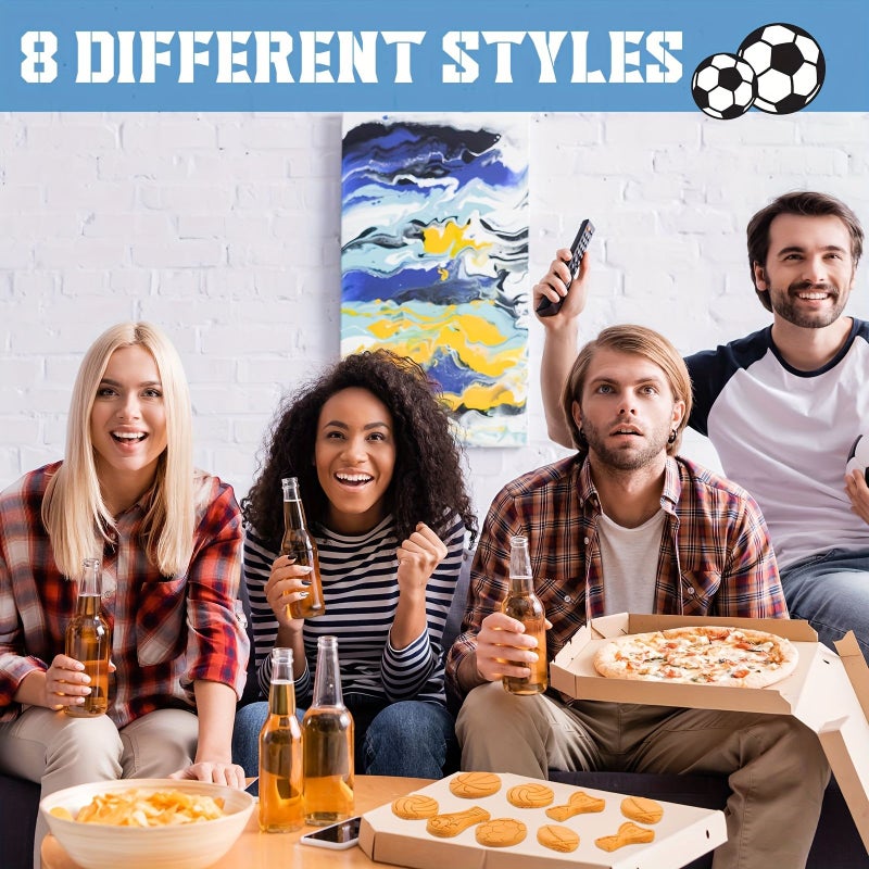 Sports Ball Cookie Cutters Set 8pcs 3D Football Basketball Soccer Cake DIY Baking Plunger - Image 5