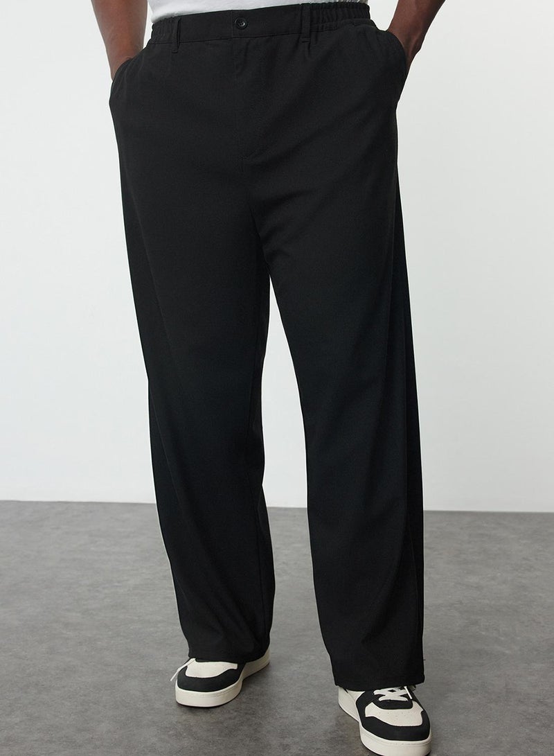 trendyol Black LARge Size Wideleg Trousers - Image 1