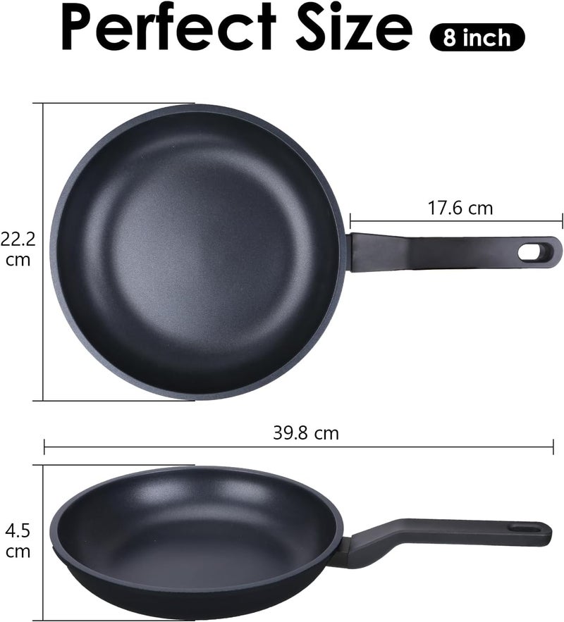 Legacy Culinaryware Nonstick Frying Pan Skillet,8 Inch Frying Pan Skillet,Egg pans,Omelette Pan,PFOA Free,Kitchen Pots Induction Pot - Image 5