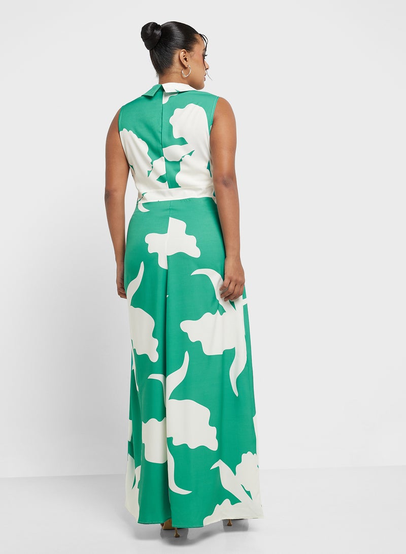 Ginger Plus Floral Print Oversize Shirt & Pant Co-Ord Set - Image 2