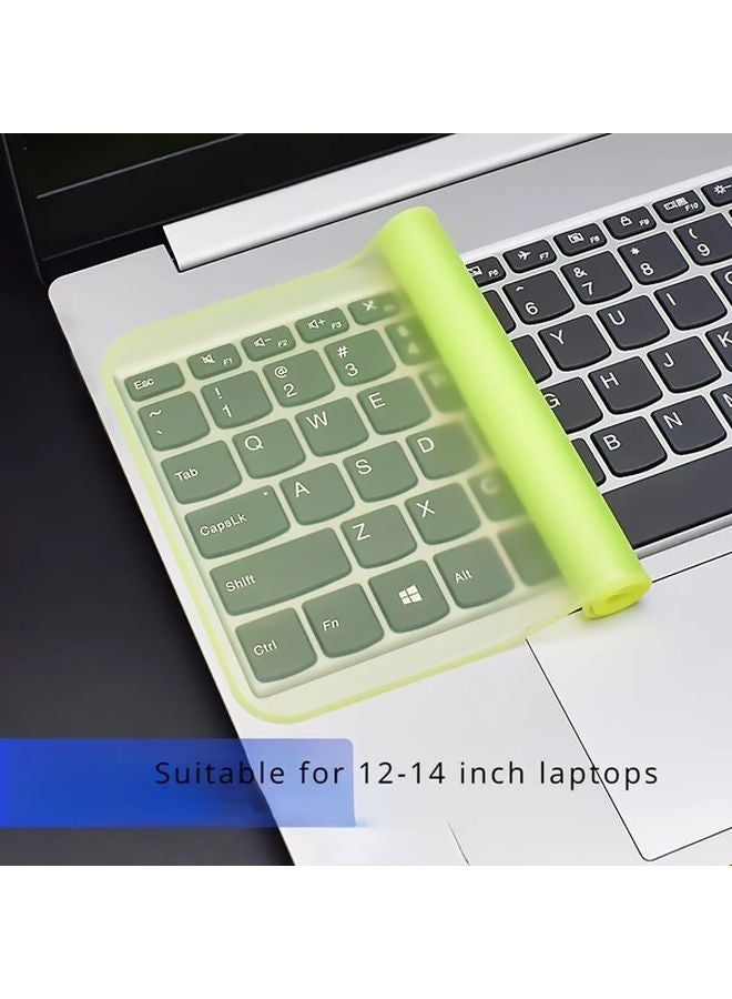 Blue Silicone Laptop Keyboard Cover Waterproof Dustproof Protective Film for 12 14 Inch Laptops - Image 3