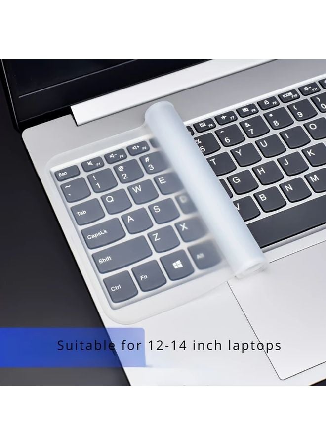 Blue Silicone Laptop Keyboard Cover Waterproof Dustproof Protective Film for 12 14 Inch Laptops - Image 4