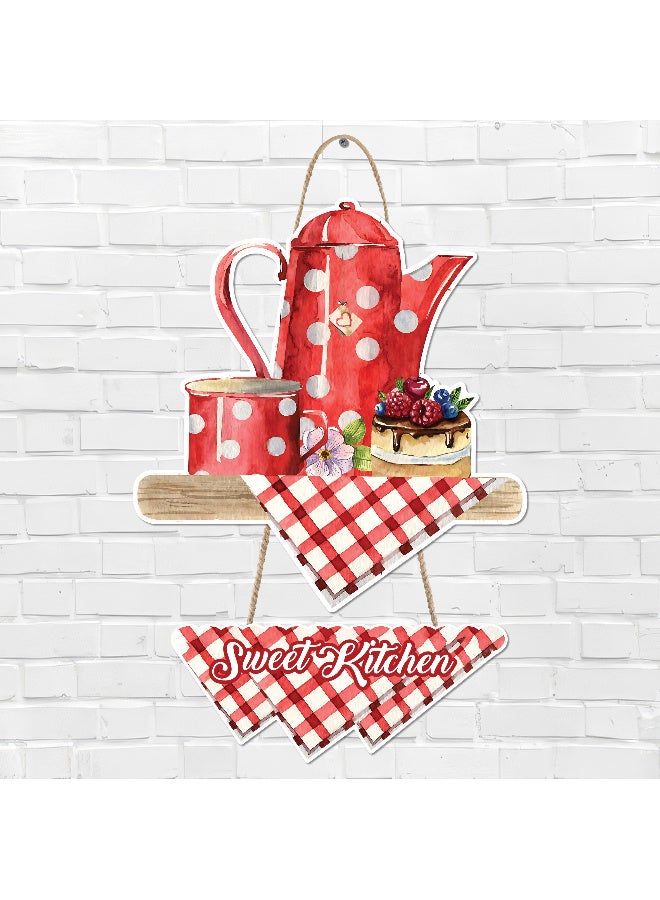 Unique Kitchen Wall Hanging In The Shape Of A Floral Teapot, Large Printed 3D Wall Model (Size 46x30 Cm), High-Quality Printed Decorative Artwork. Kitchen Decorations, Wall Murals, Modern Decor, 3D Miniature Model, Wall Décor, And Wall Art Panels. - Image 1