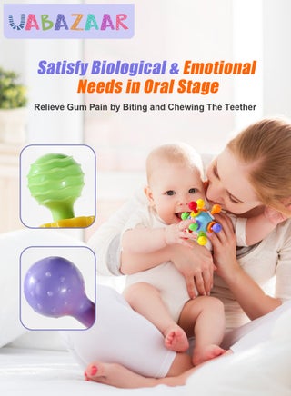 3Pcs Baby Teething Toys, Teething Toys for 3-12 Months Boys Girls, Newborn Baby Toys, Baby Rattles Toys, Sensory Chew Toys, 1 Year Old Baby Shower Gifts - view 3