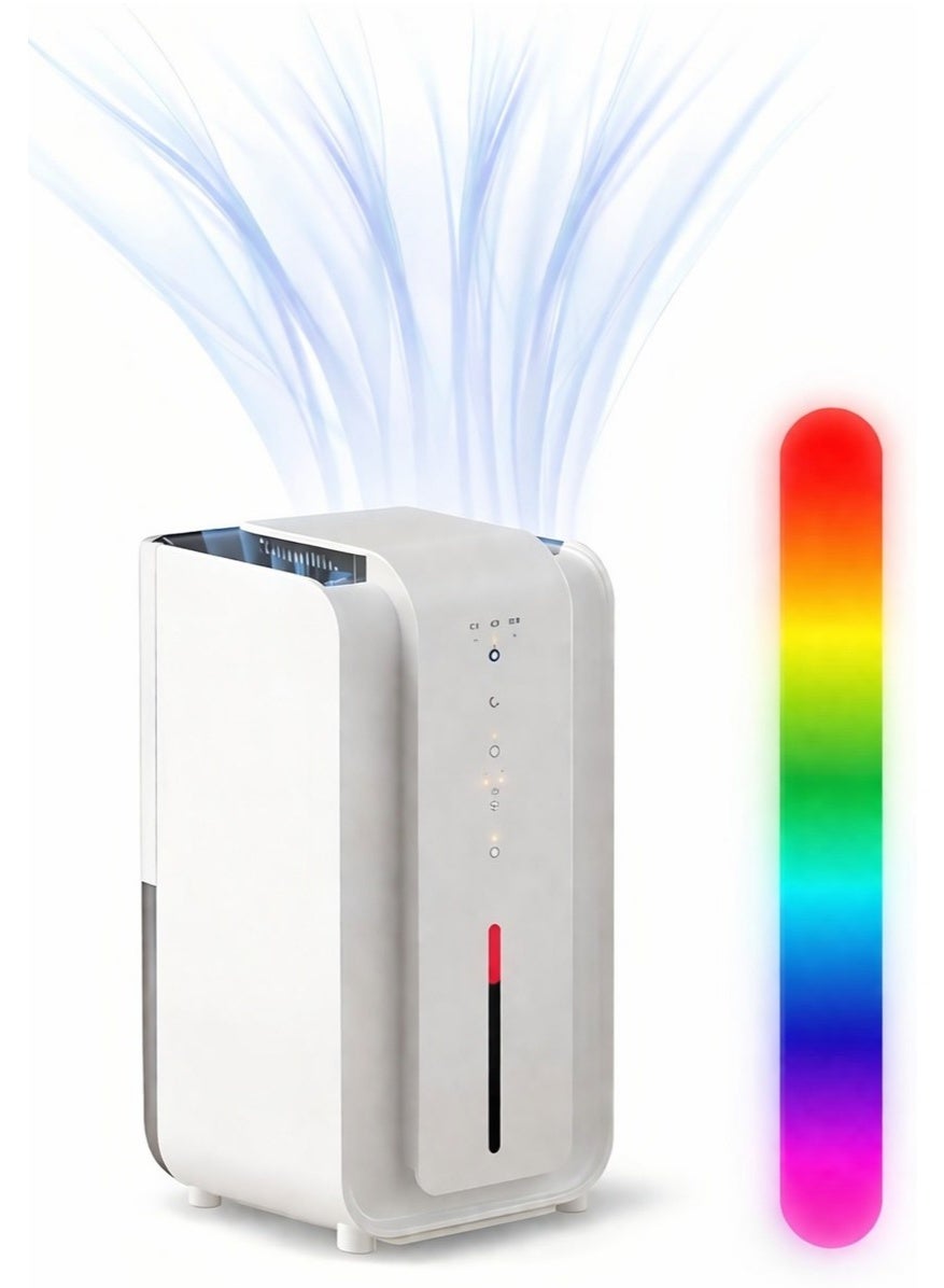 WALALLA Portable 1.5L Home Dehumidifier for Bedroom & Living Room, Quiet Air Moisture Remover with Auto Shut Off, Timer Mode & Visible Water Tank, Efficient Humidity Control & Mold Prevention
