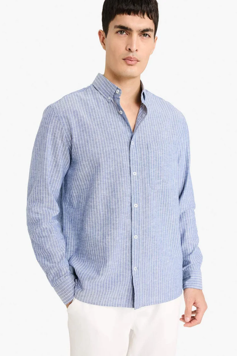 ديفاكتو Linen Blend Shirt