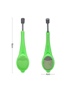 O Ozone Tea Strainer Infuser Filter [ No Tea Leaves Residue ] Extracts Flavor Completely [ No Sharp Edges and Anti Corrossive ] [ Built in Plunger ] - Green  - Image 2