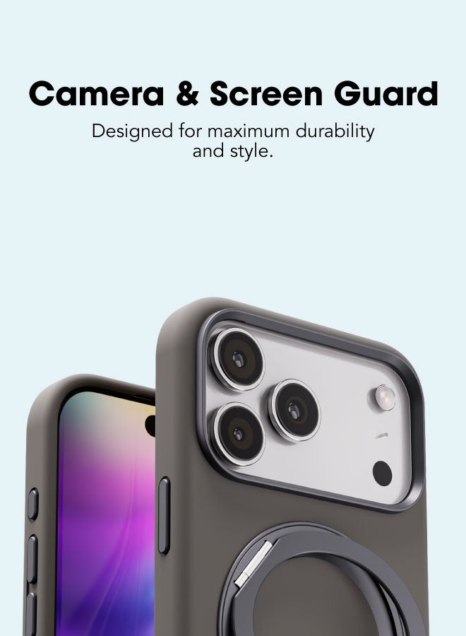 blupebble حافظة RingFlex متوافقة مع MagSafe مع قاعدة قابلة للطي والدوران 360° لجهاز iPhone 17 Pro – غلاف واقي رفيع مضاد للصدمات - Image 2