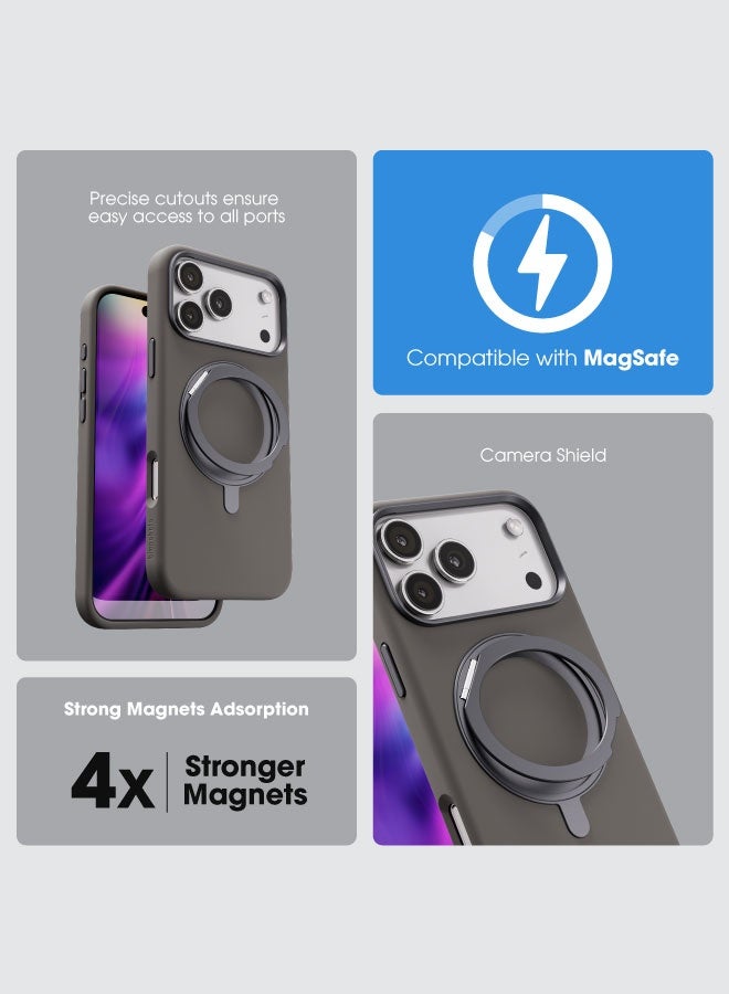 blupebble حافظة RingFlex متوافقة مع MagSafe مع قاعدة قابلة للطي والدوران 360° لجهاز iPhone 17 Pro – غلاف واقي رفيع مضاد للصدمات - Image 3