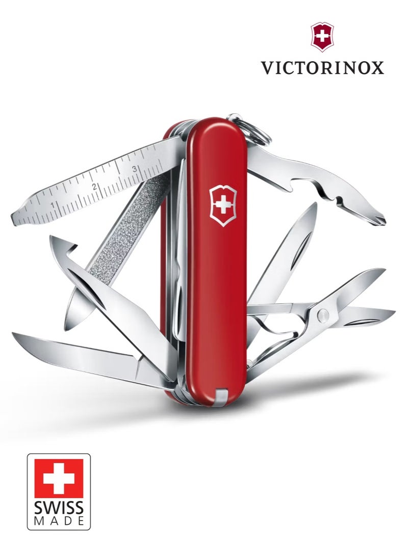 Victorinox Mini Champ Pocket Knife in Red (0.6385) | Swiss Army Knife Multi-Tool | 18 Functions, Compact Keychain Tool for Everyday Use - Image 1