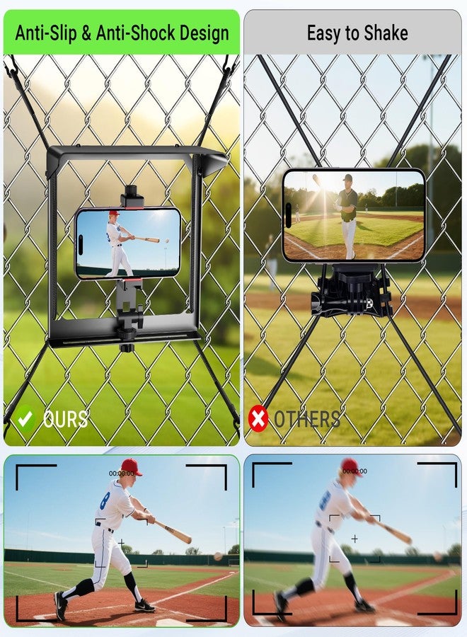 LenTok Phone Fence Mounting Kit with Shade & Zoom Remote for iPhone, Fence Camera Streaming Kit for GoPro Recording Baseball/Softball/Tennis Games, Adjustable Clip Mount Holder for Mevo Start, Insta360 - Image 5