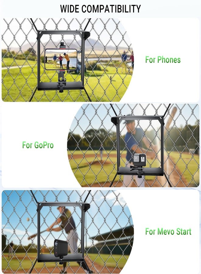 LenTok Phone Fence Mounting Kit with Shade & Zoom Remote for iPhone, Fence Camera Streaming Kit for GoPro Recording Baseball/Softball/Tennis Games, Adjustable Clip Mount Holder for Mevo Start, Insta360 - Image 4