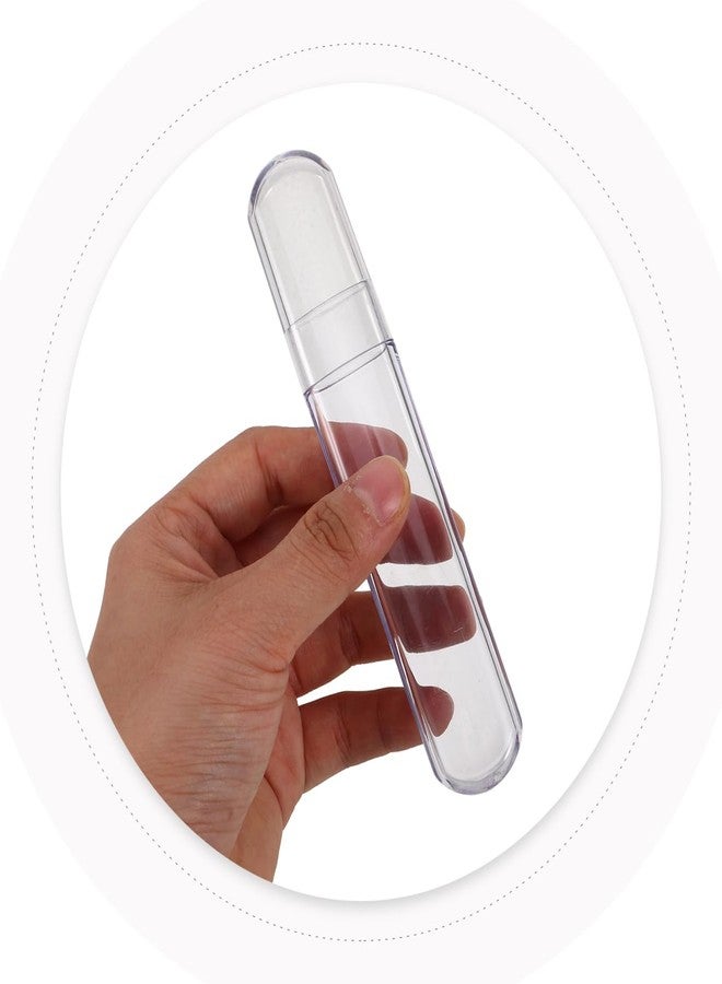 OHPHCALL Travel Tweezer Case Small Plastic Storage Tube with Caps Eyelash Tweezers Organizer for Nail Art Tools and Lash Extensions - Image 3