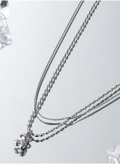 Kelesa Exclusive Fashion Double Chain Design Pendant Necklace Bear Shape  - Image 2