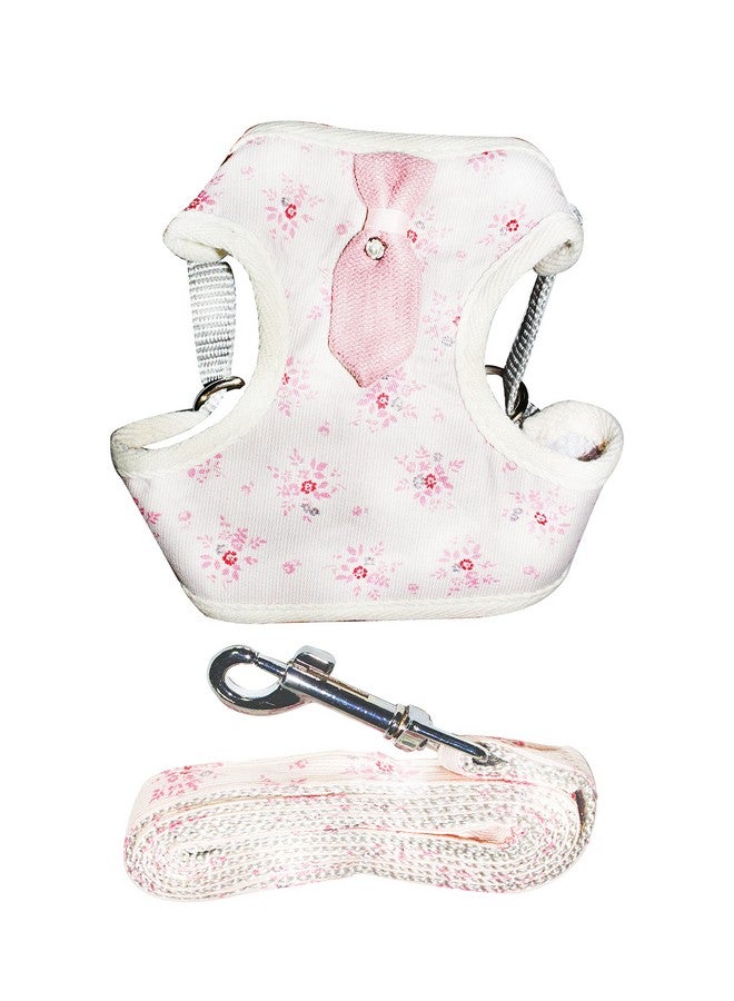 Emily Pets Dog Harness & Leash Set Breathable Soft Mesh Puppy Vest Harness Adjustable Pet Harnesses For Small Medium Pets Dogs And Cats |Pink|(Small) - Image 1