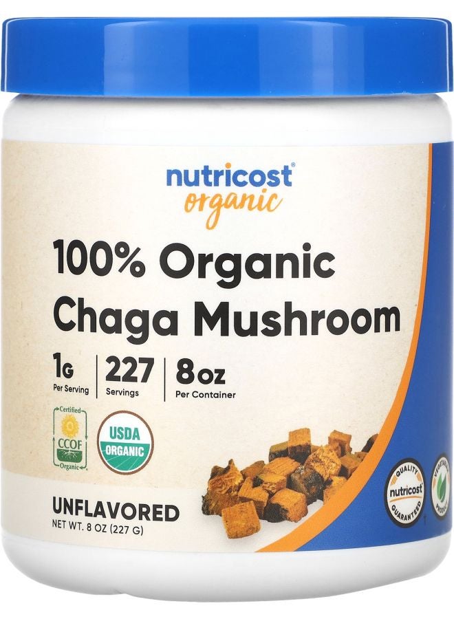 Nutricost 100% Organic Chaga Mushroom Unflavored 8 oz (227 g)