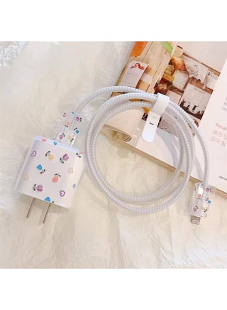 Frosted For Apple 20w/18w Charging Head Cover Data Line Protective Cover Bite Cherry Blossom-Color:Colored Tulips [five-piece Set-big Head 1-small Head 2-protection Rope 1-strap 1] - pzsku/Z81030738890EE0E370BEZ/45/1746233071/2df60d7e-1d0f-4383-8add-5a7d47681869
