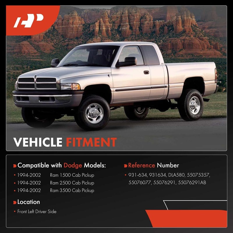 A-Premium Door Lock Actuator Assembly for Dodge Ram 1500 2500 3500 (1994-2002) - Front Left Driver Side - Image 2