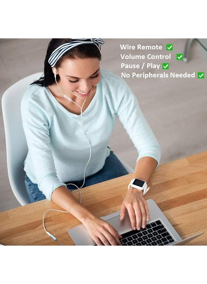 erorex - Usb A To Lightning Audio Adapter Cable Usb 3.0 Male To Lightning Female Hifi Audio Headphones Converter Fit Macbook Computer Pc Headphone Earbuds Mic Nylon Braided - Image 1