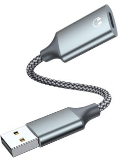 Usb A To Lightning Audio Adapter Cable Usb 3.0 Male To Lightning Female Hifi Audio Headphones Converter Fit Macbook Computer Pc Headphone Earbuds Mic Nylon Braided